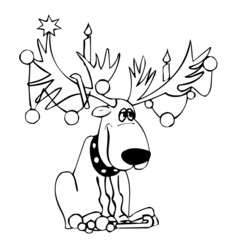 Rentier Weihnachten Silhouette Vektor