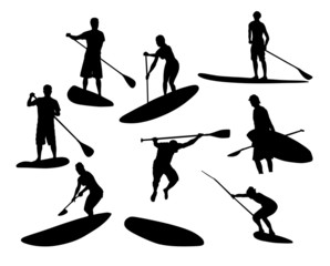 Fototapeta premium SUP Silhouettes #2