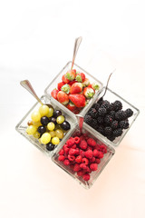 mix berries with grapes