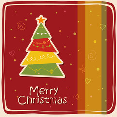 Christmas card with tree