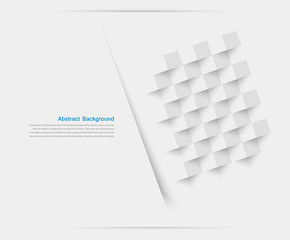 Vector white squares. Abstract backround