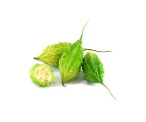 Bitter melon isolated on white background