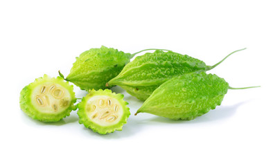 Bitter melon isolated on white background