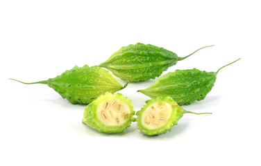 Bitter melon isolated on white background