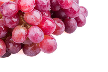 Wet grapes in close-up