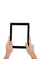 Businessman holding a tablet.