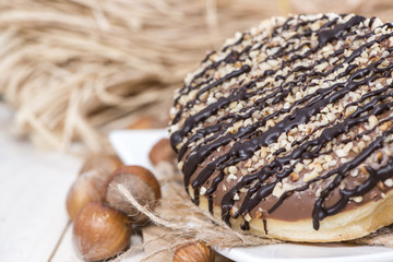 Fresh made Hazelnut Donuts