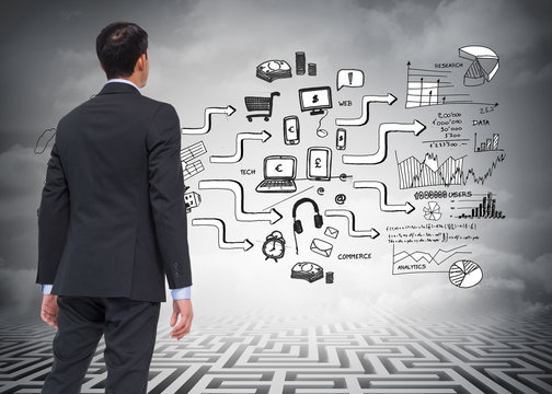 Composite image of asian businessman