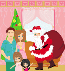 Obraz na płótnie Canvas Family Christmas at home