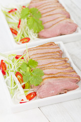 Tea-Smoked Duck - Vietnamese style green tea smoked duck breast