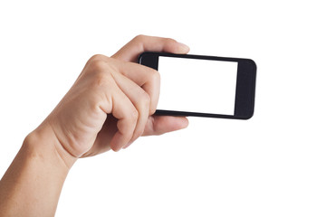 Businessman holding a tablet.