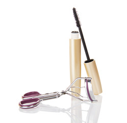 Eyelash curler and mascara
