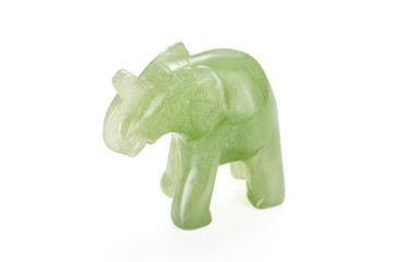Miniature green jade elephant