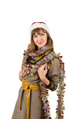 woman santa claus hat