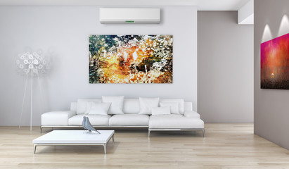 Interno con aria condizionata