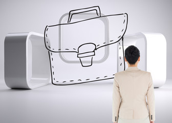 Composite image of asian businesswoman