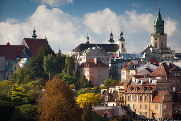 Lublin Old Town in the autumn - obrazy, fototapety, plakaty