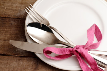 elegant silverware setting