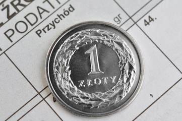Polish income tax - obrazy, fototapety, plakaty