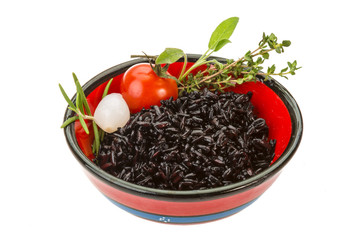 Black boiled rice