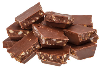 milk brown chocolate with biscuit crumbs