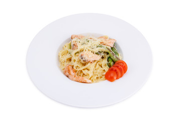 Pasta with salmon