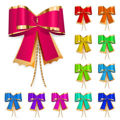 Set of multicolored bows