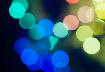 xmas bokeh? cityscape at night