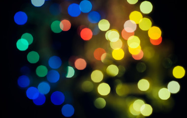 Obraz premium cityscape at night, xmas bokeh