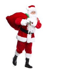 Santa Claus isolated on white.