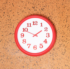 Clock on wall background