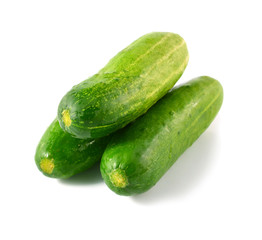 Cucumber isolated over white background.