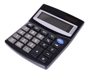 Digital calculator isolated on white