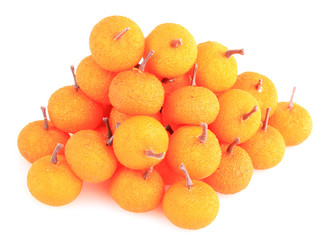 Small tangerines, isolated on white