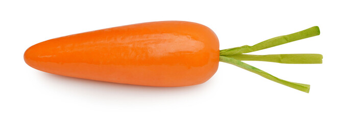 Close-up of a fake carrot
