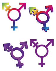 Transgender Symbols Vector Illustration