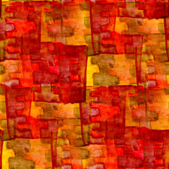 grunge texture, watercolor red yellow seamless background drawn