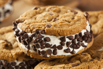 Chocolate Chip Cookie Ice Cream Sandiwch