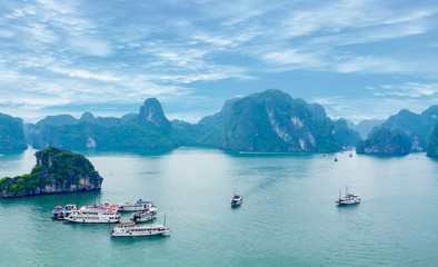 Picturesque sea landscape. Ha Long Bay, Vietnam