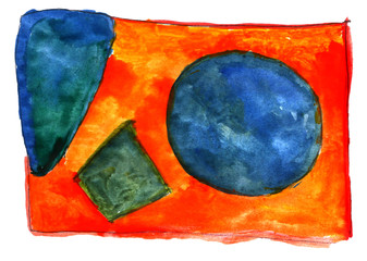 orange, blue, ornament macro spot blotch texture isolated on a w