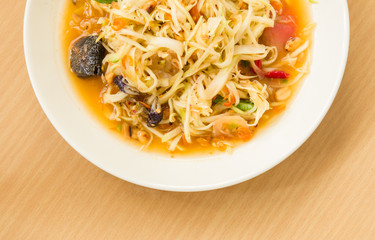 Spicy papaya salad