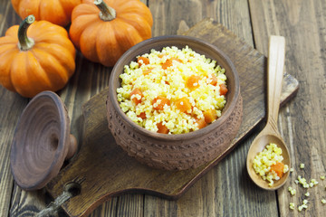 Millet porridge with pumpkin