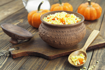 Millet porridge with pumpkin