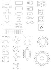 Standard Symbols Used In Architecture Plans Icons Set