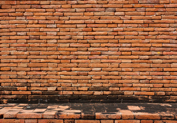 Background of red brick wall pattern texture.. Great for graffit