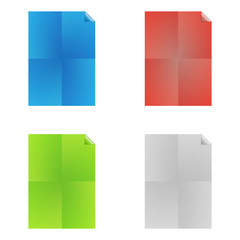 Set of vector folded papers