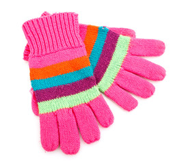 striped gloves