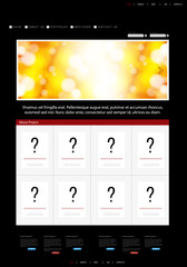 Naklejka premium Website Template, easy all editable