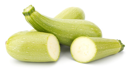 Fresh vegetable marrow isolated on white background