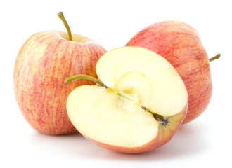 juicy apples isolated on white background